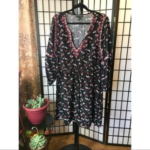 F21+ Floral Embroidered Dress